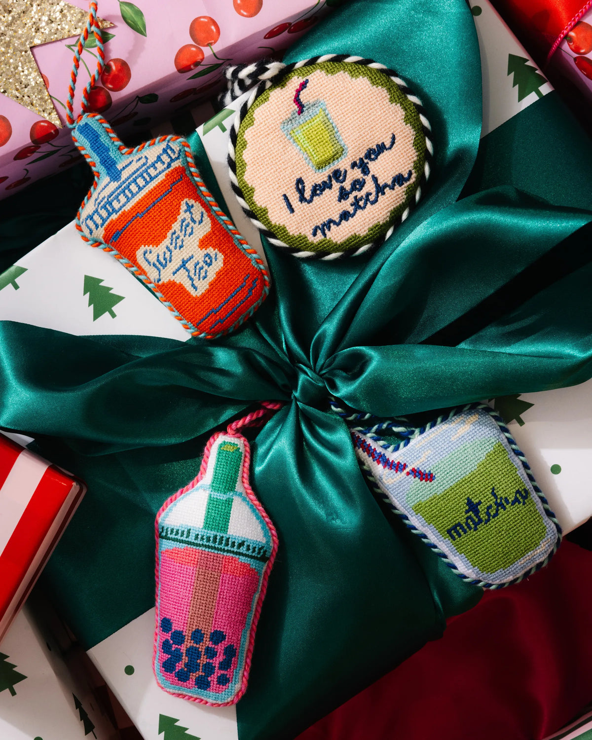 Needlepoint Icon Ornament - Sweet Tea