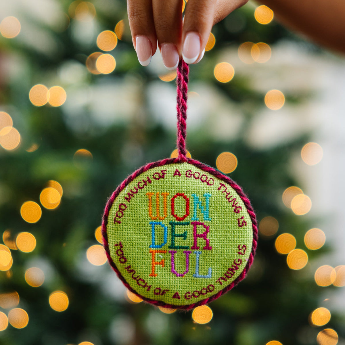 Needlepoint Ornament - Too Much