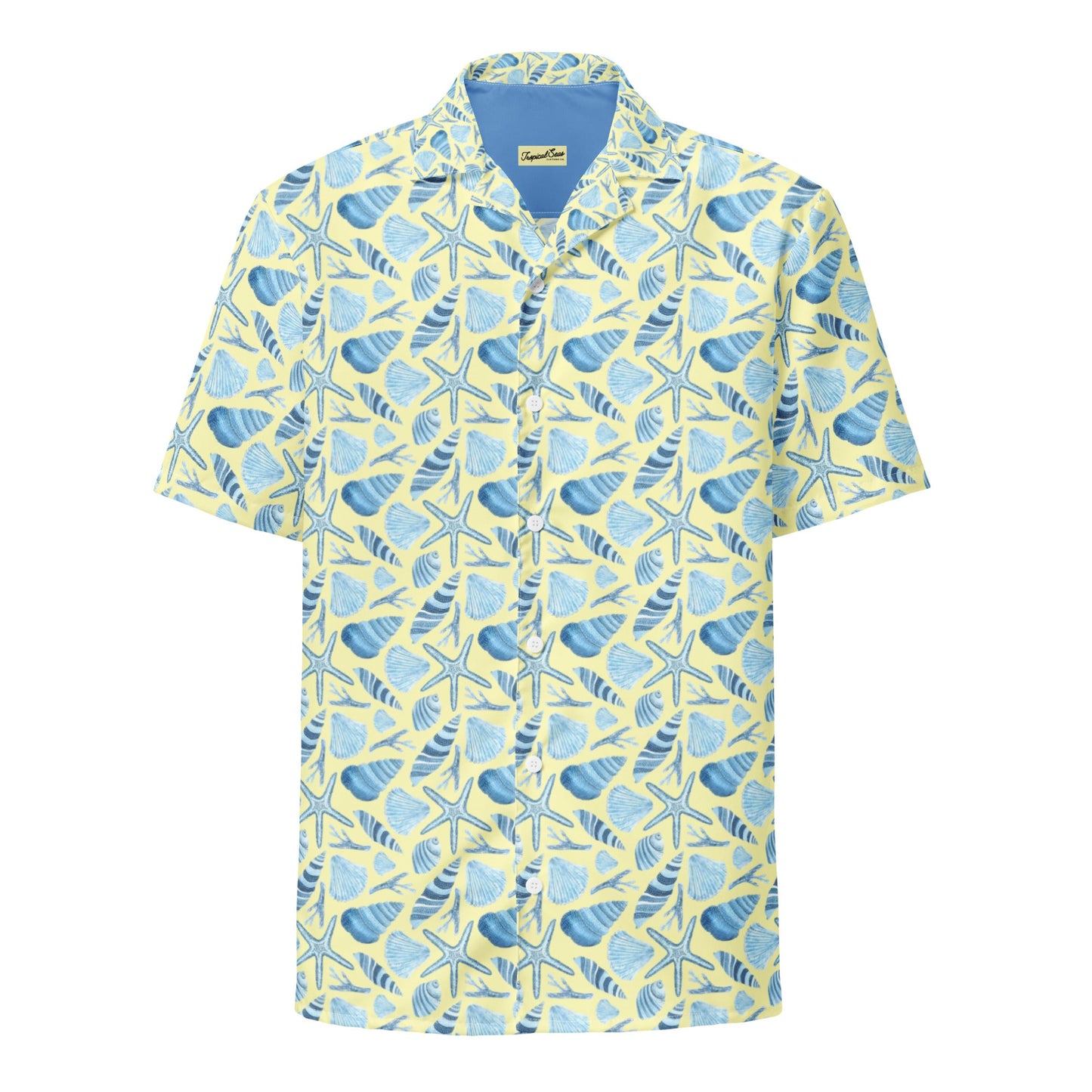 Sunny Shell Button Down Hawaiian Shirt