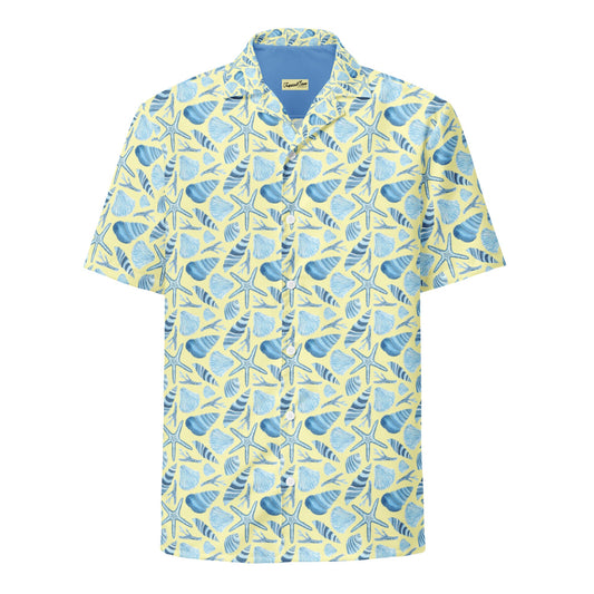 Sunny Shell Button Down Hawaiian Shirt