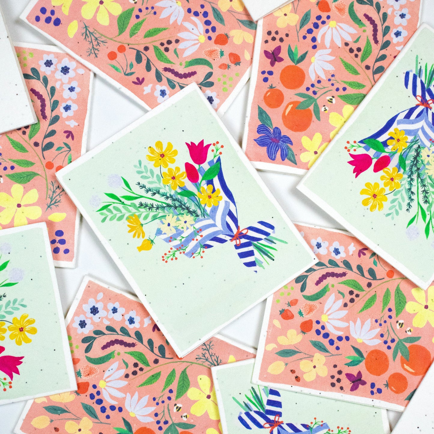 Seed Cards- Floral Print- 8- Pack