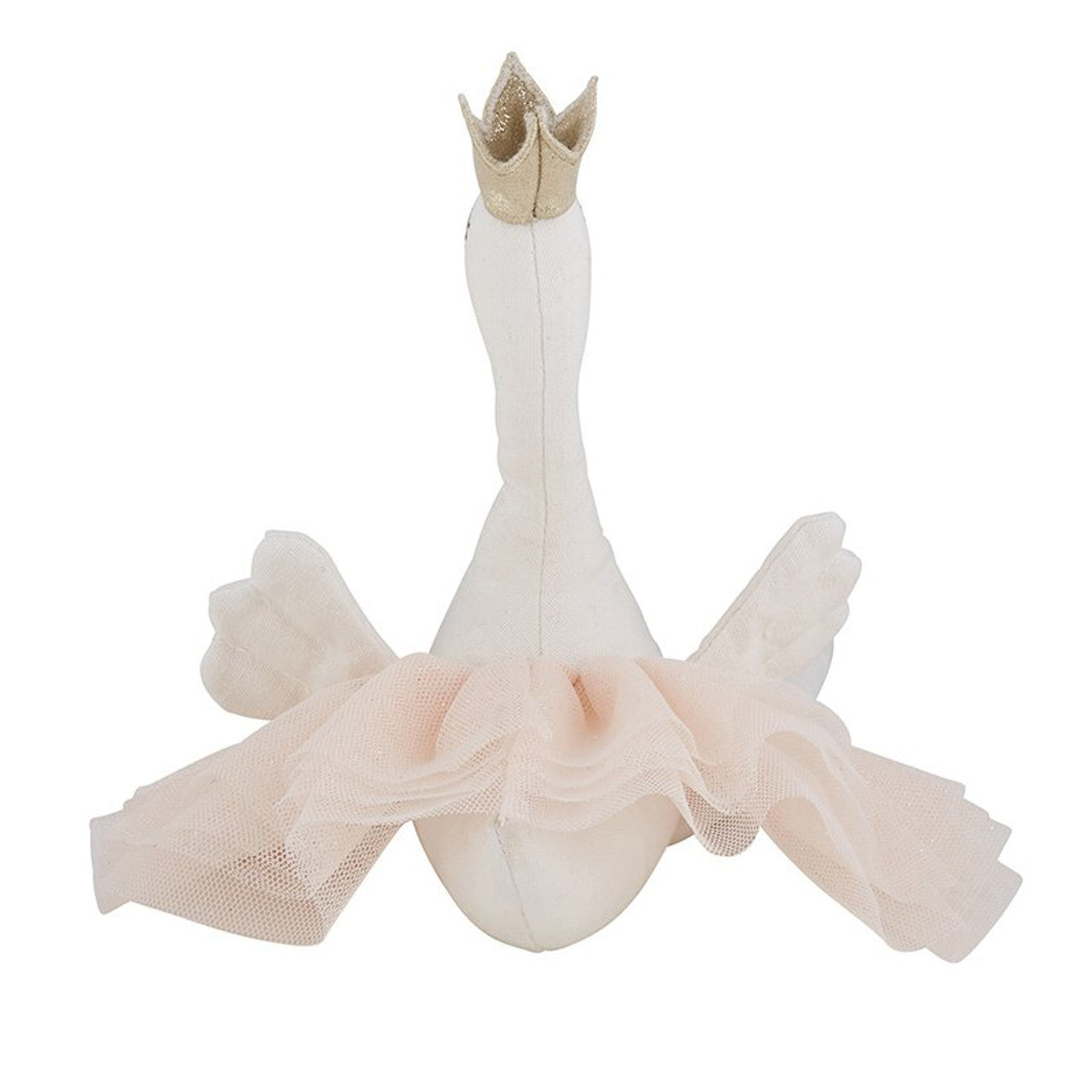 Swan Doll  in Pink Tutu and Gold Crown | Baby Toddler Toy | 13.75"