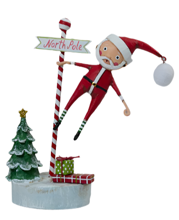 Swinging into Christmas Santa Figurine by Lori Mitchell *NEW for 2025* - Osadia Concept Store