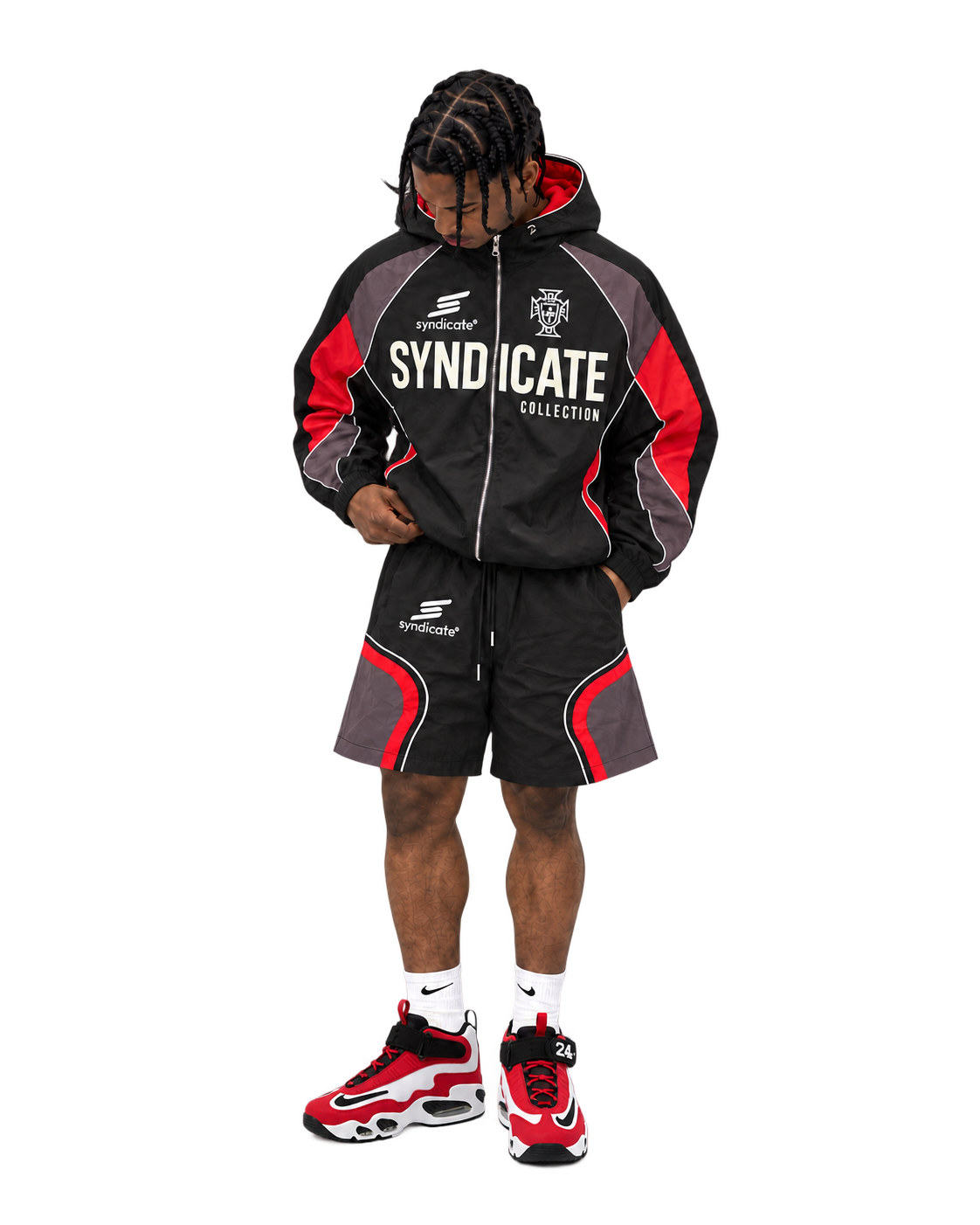 Syndicate Nylon Tracksuit Set - Black