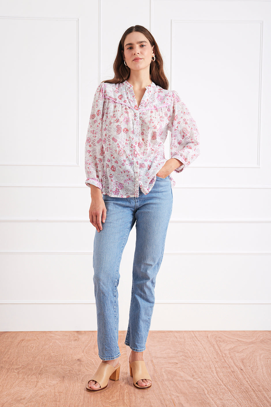 Anna Shirt in Sundrenched Garden - Osadia Concept Store