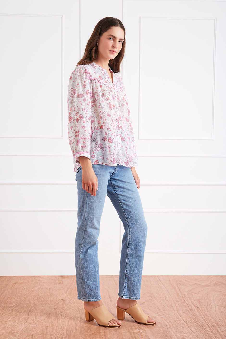 Anna Shirt in Sundrenched Garden - Osadia Concept Store