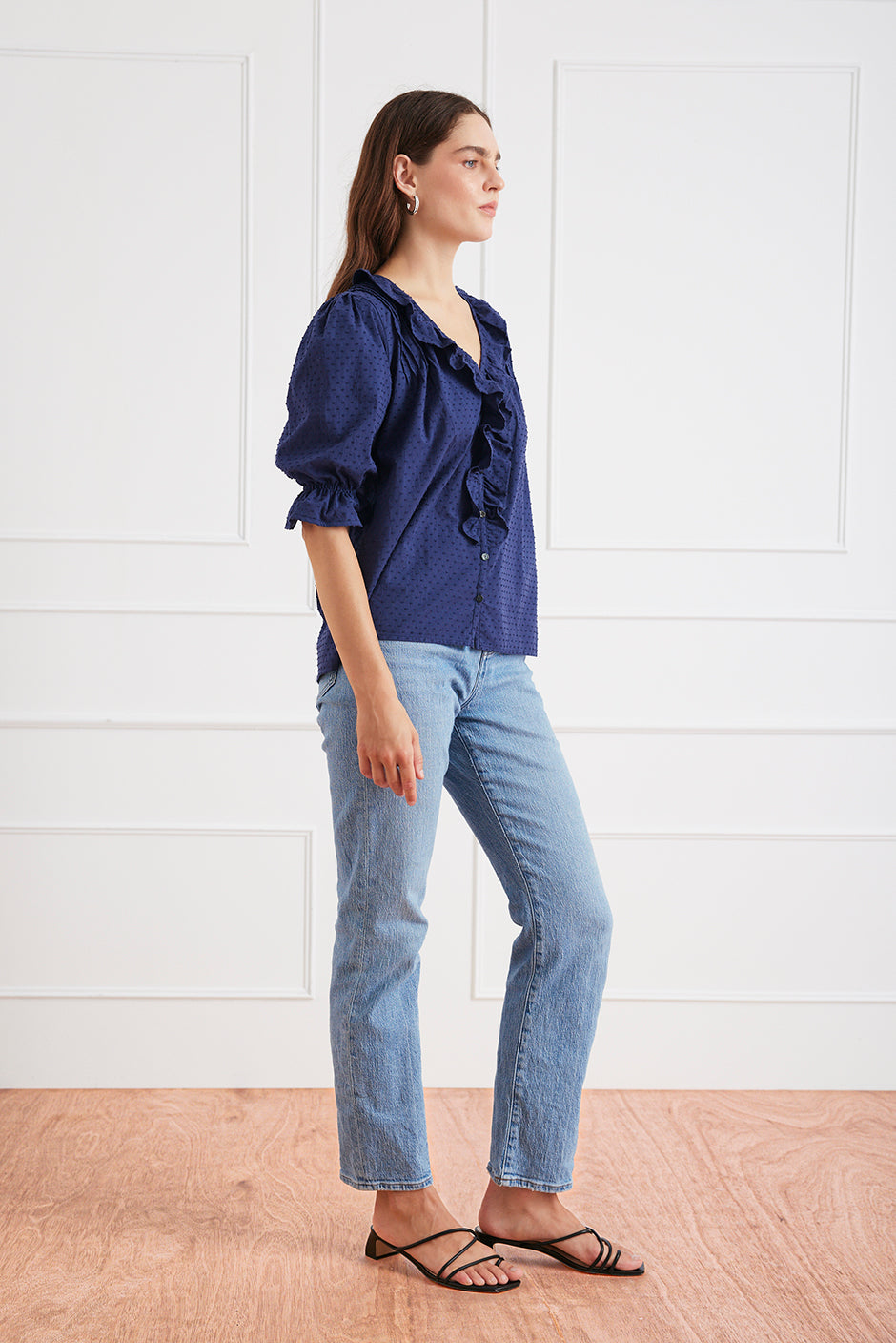 Chloe Shirt in Navy Solid - Osadia Concept Store