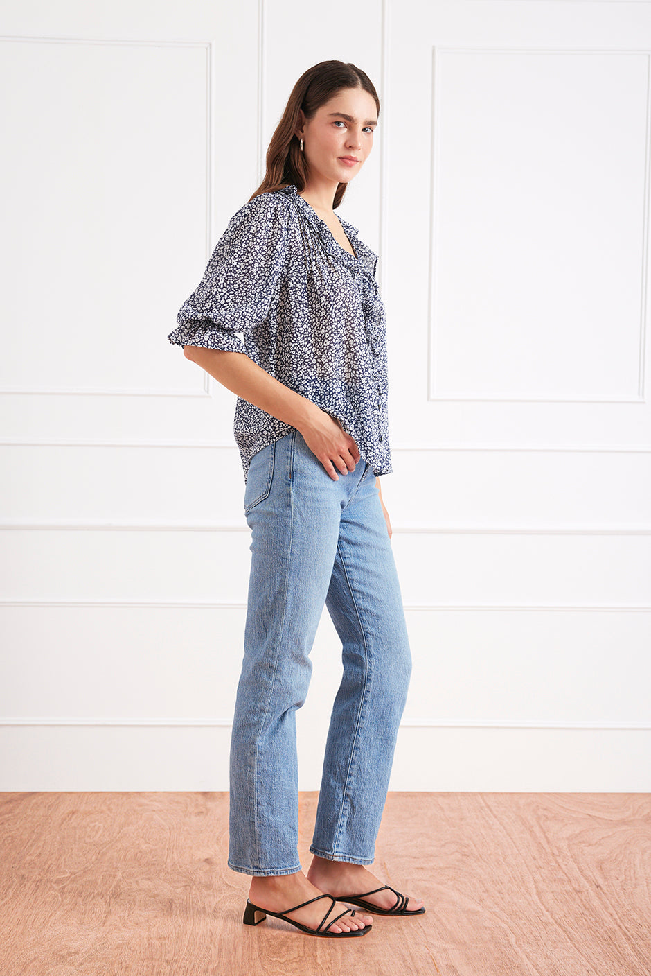 Chloe Shirt in Navy Vintage Bloom - Osadia Concept Store