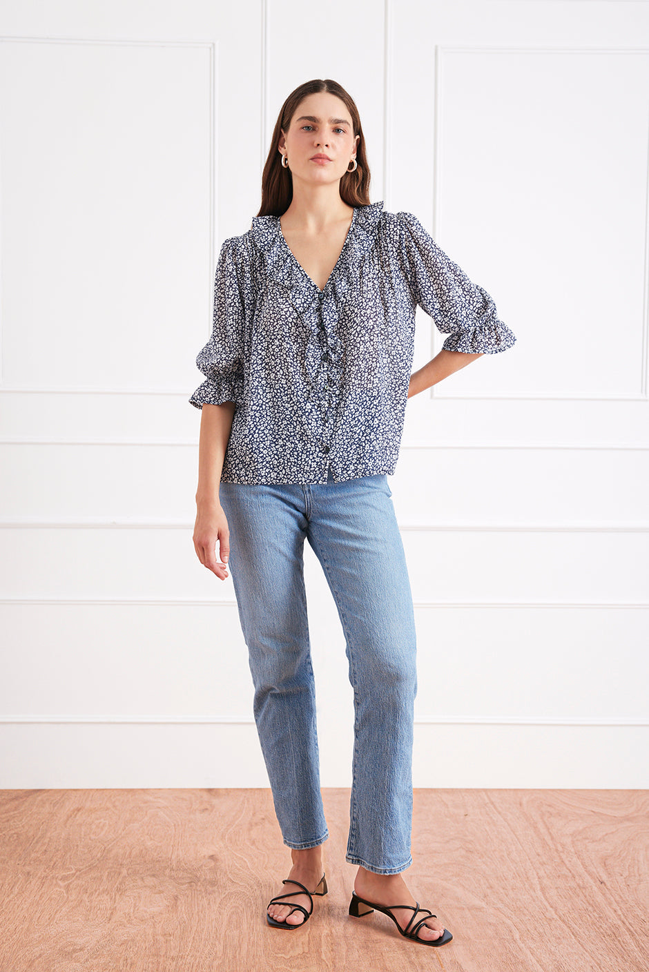 Chloe Shirt in Navy Vintage Bloom - Osadia Concept Store