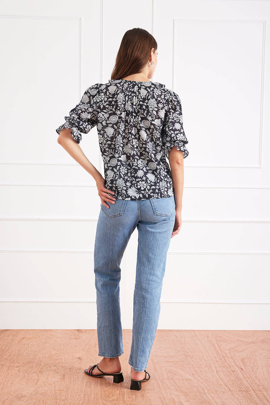 Chloe Shirt in Midnight Garden - Osadia Concept Store