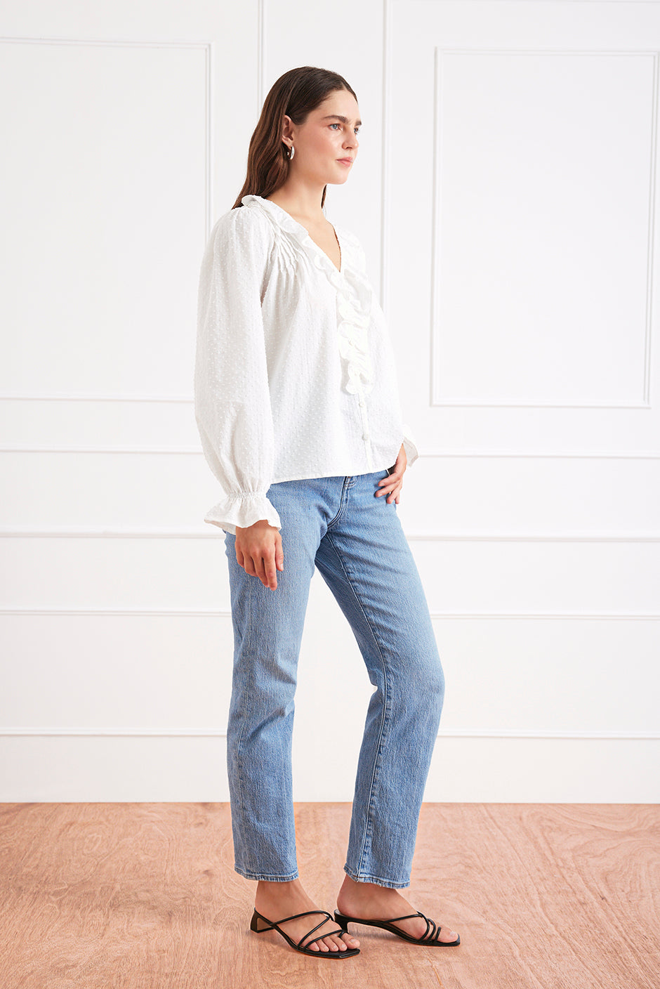 Long Sleeve Chloe Shirt in Off White - Osadia Concept Store