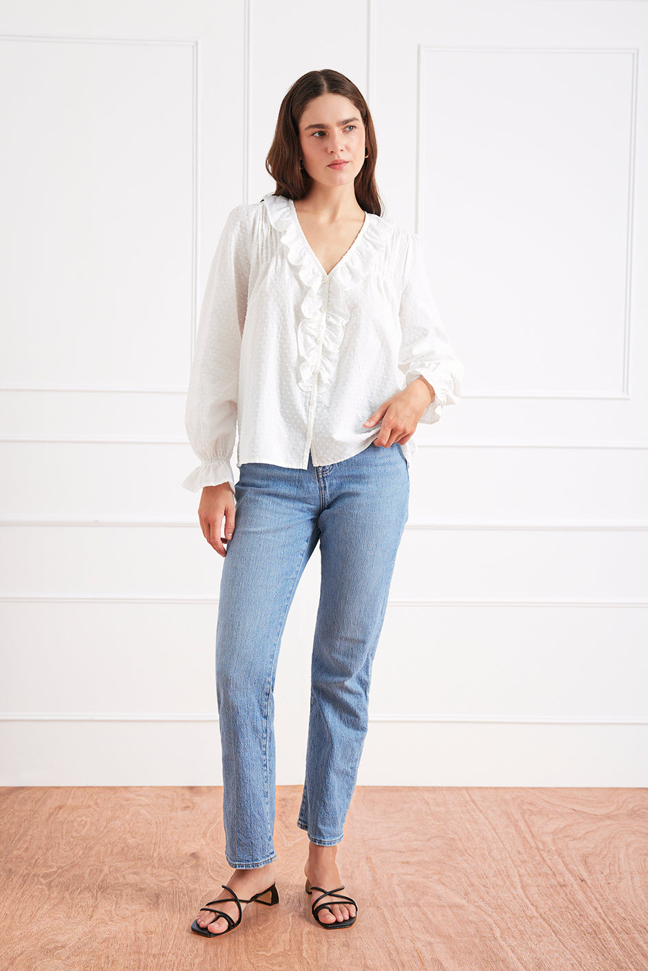 Long Sleeve Chloe Shirt in Off White - Osadia Concept Store