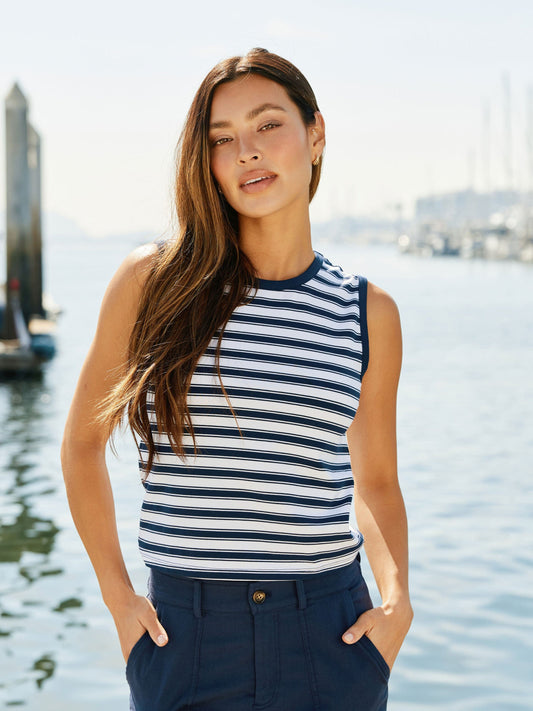 Emilia Stripe Eco Jersey Tank
