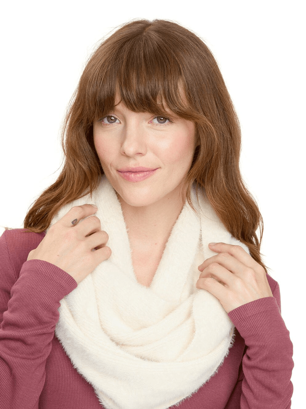 Fuzzy Knit Infinity Scarf