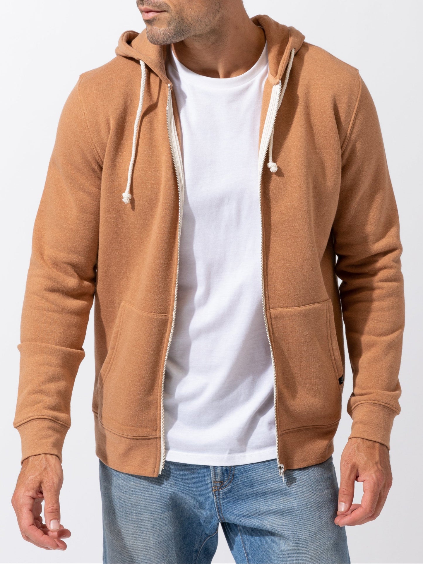 Triblend Zip Fleece Hoodie