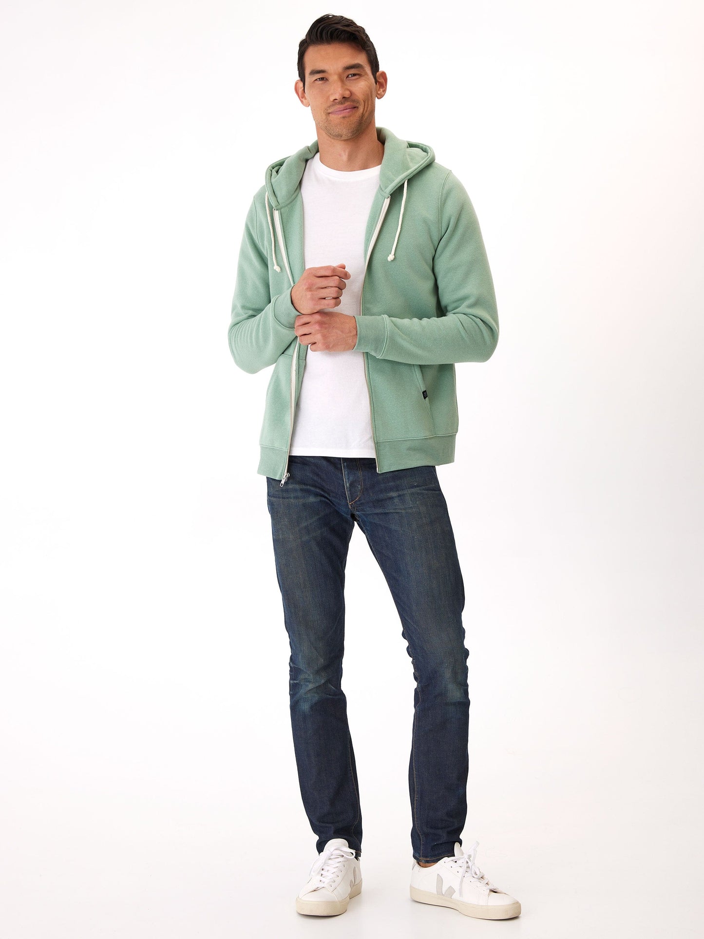 Triblend Zip Fleece Hoodie
