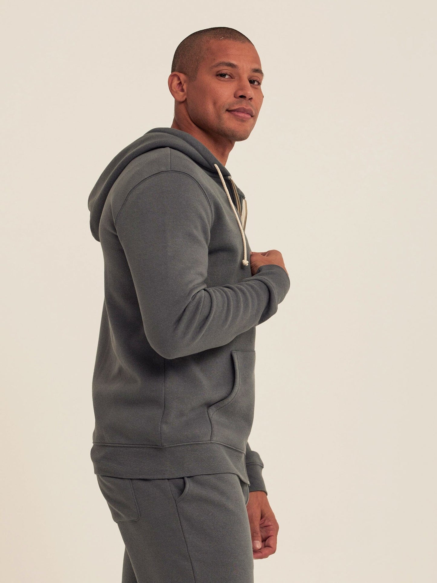 Triblend Zip Fleece Hoodie