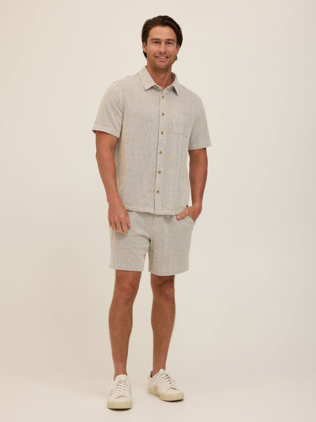 Dylan Tonal Stretch Seersucker Short