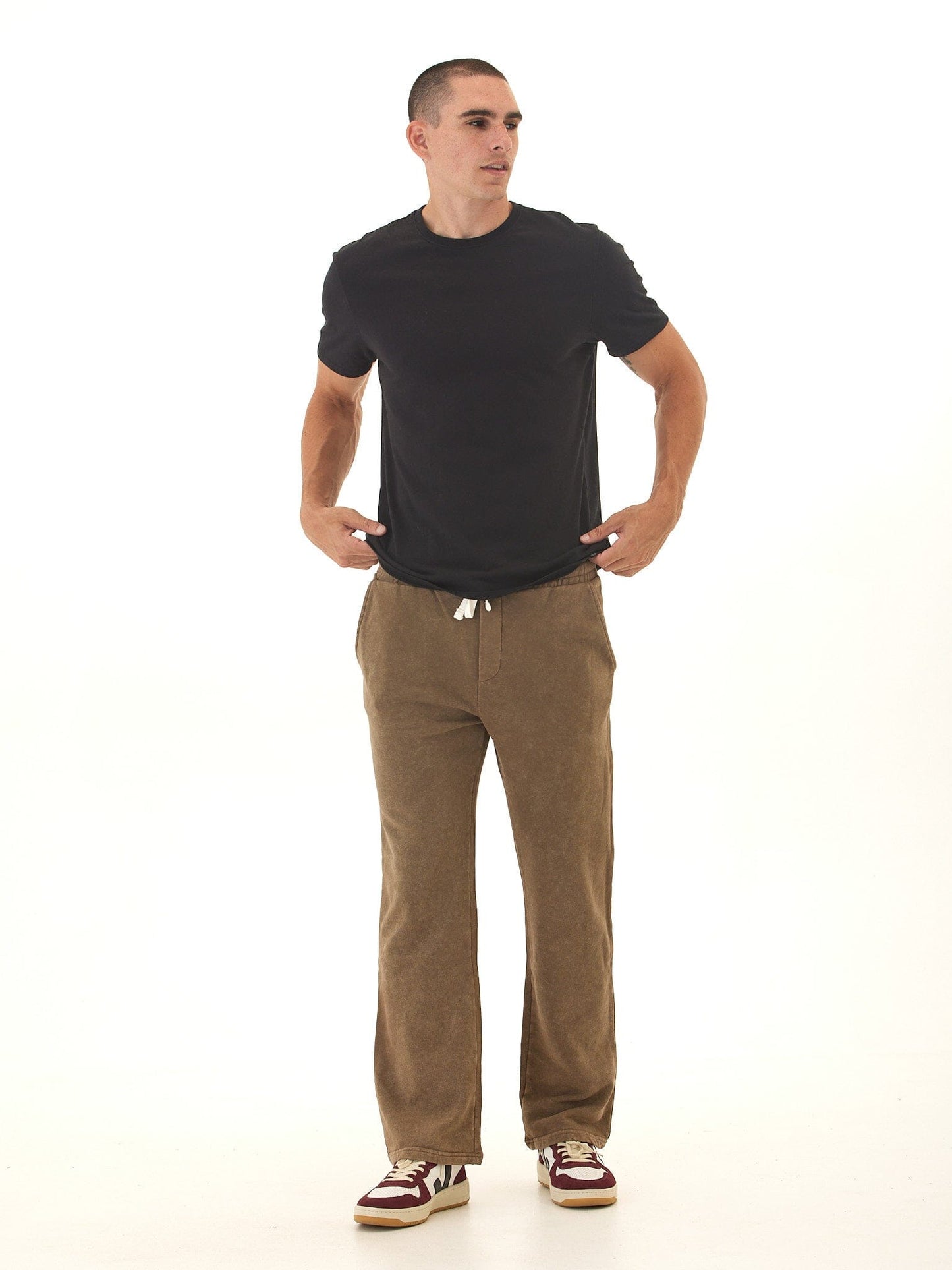 Kevin Mineral Wash Cotton Blend Terry Pant