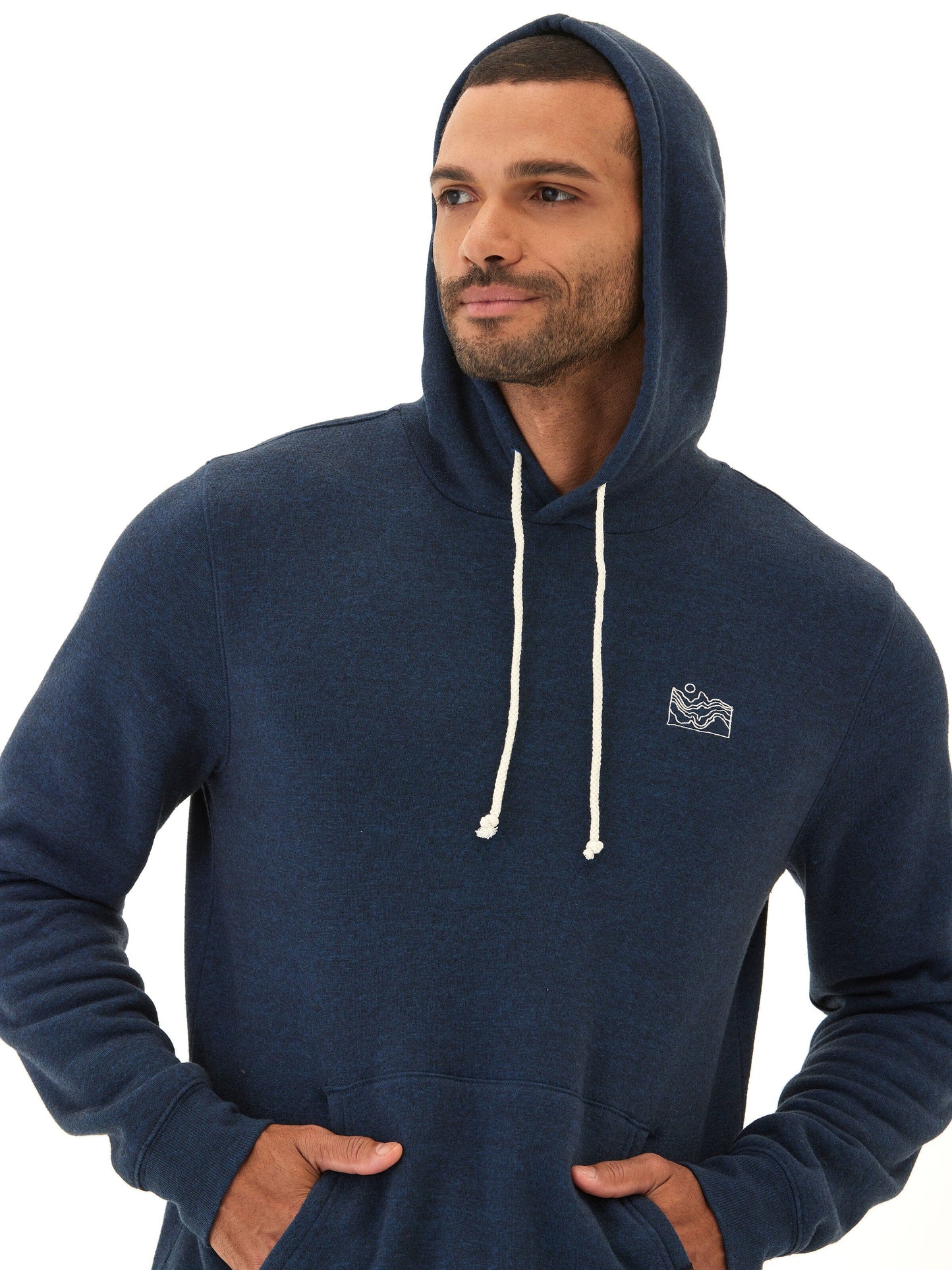 Embroidered Triblend Fleece Hoodie