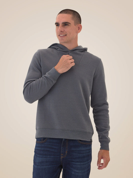 Kieran Triblend Fleece Henley Hoodie