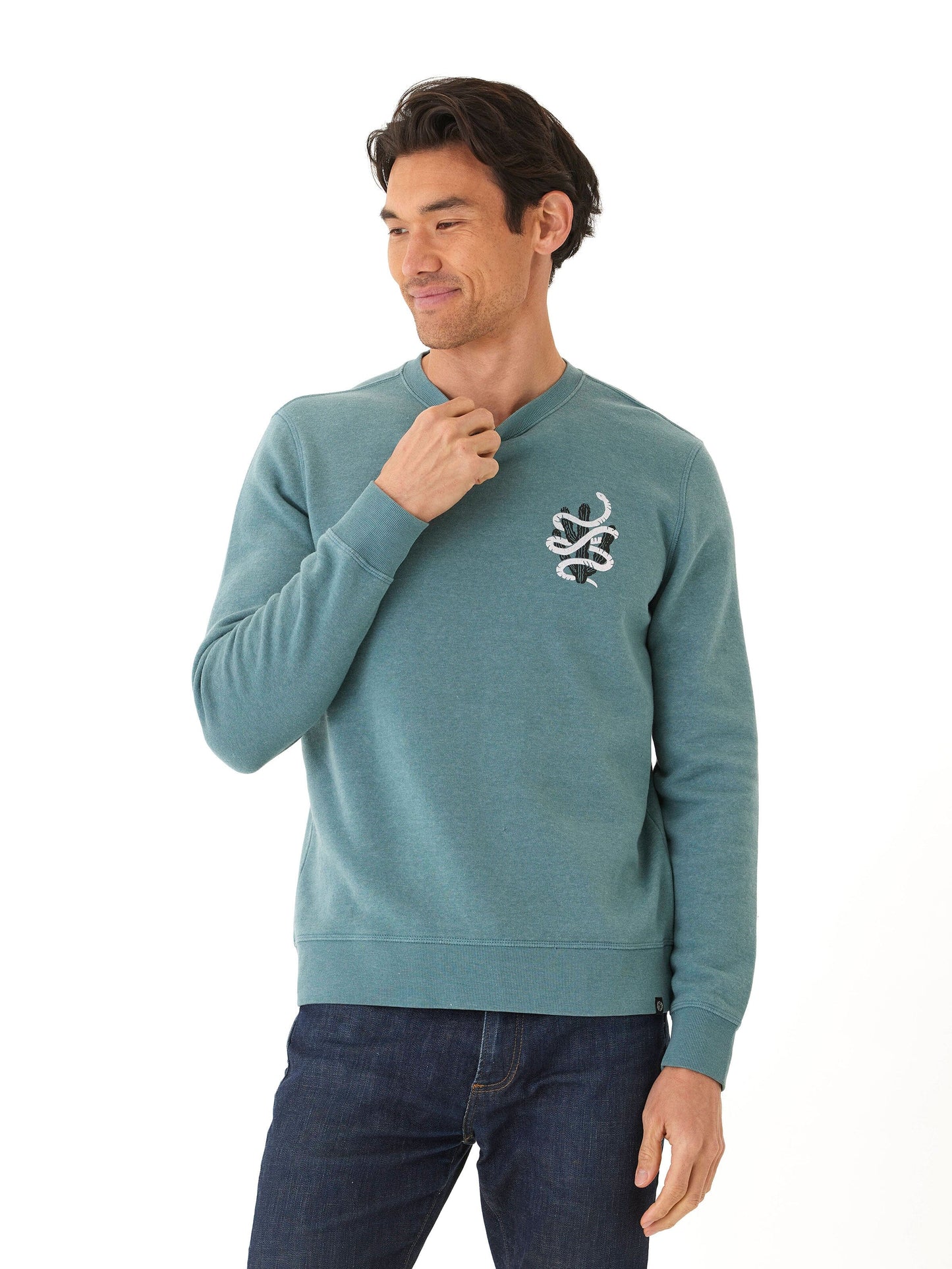 Mineral Wash Graphic Fleece Crew