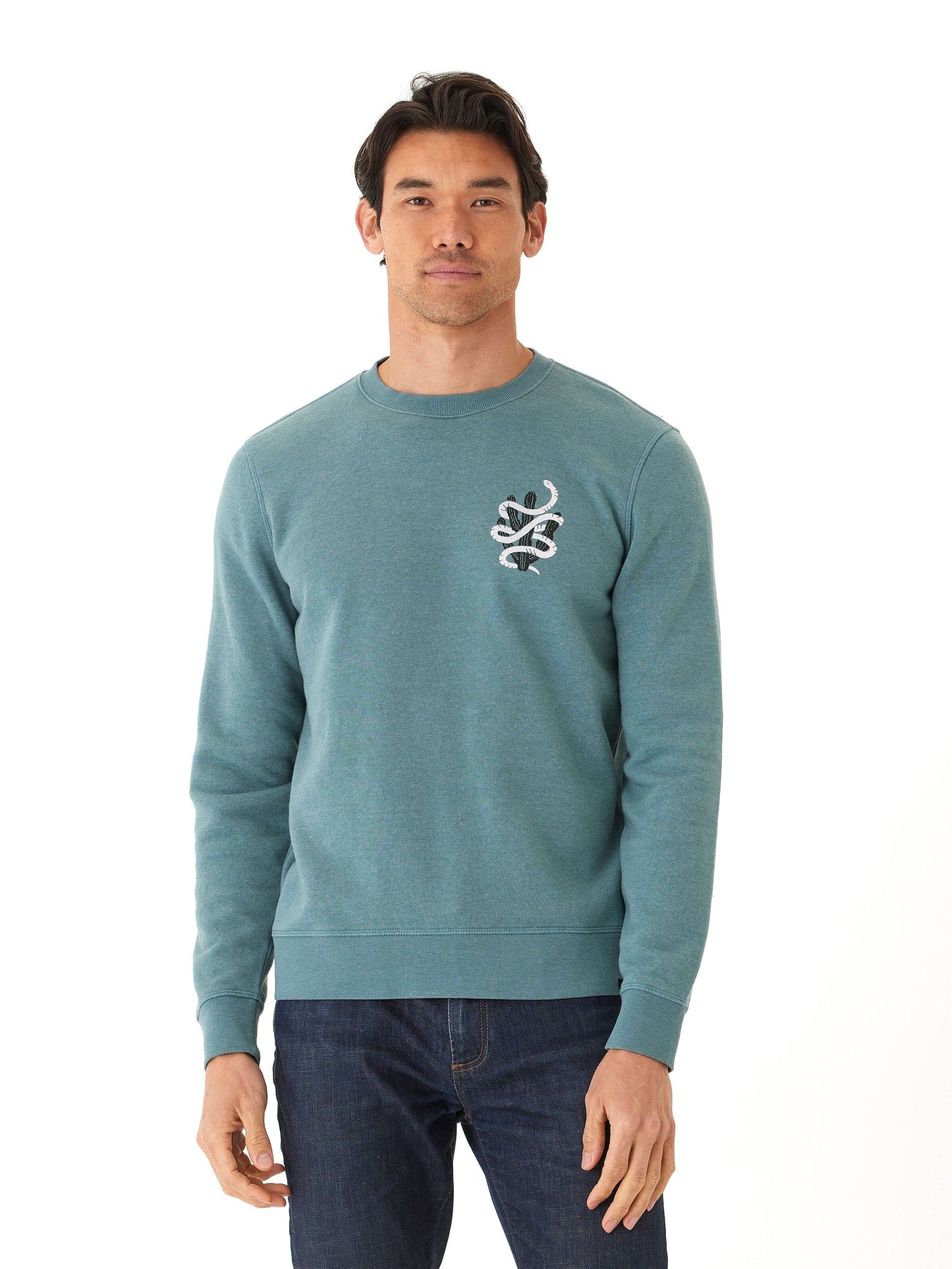 Mineral Wash Graphic Fleece Crew