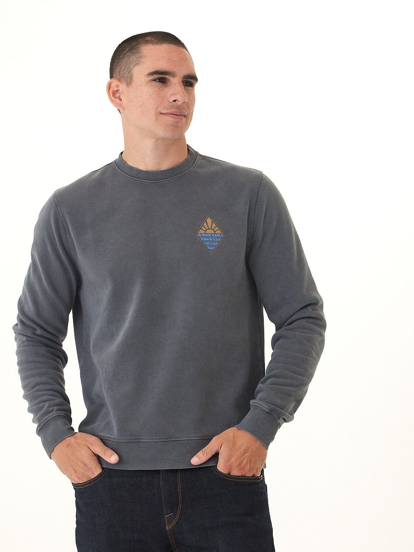 Mineral Wash Graphic Fleece Crew