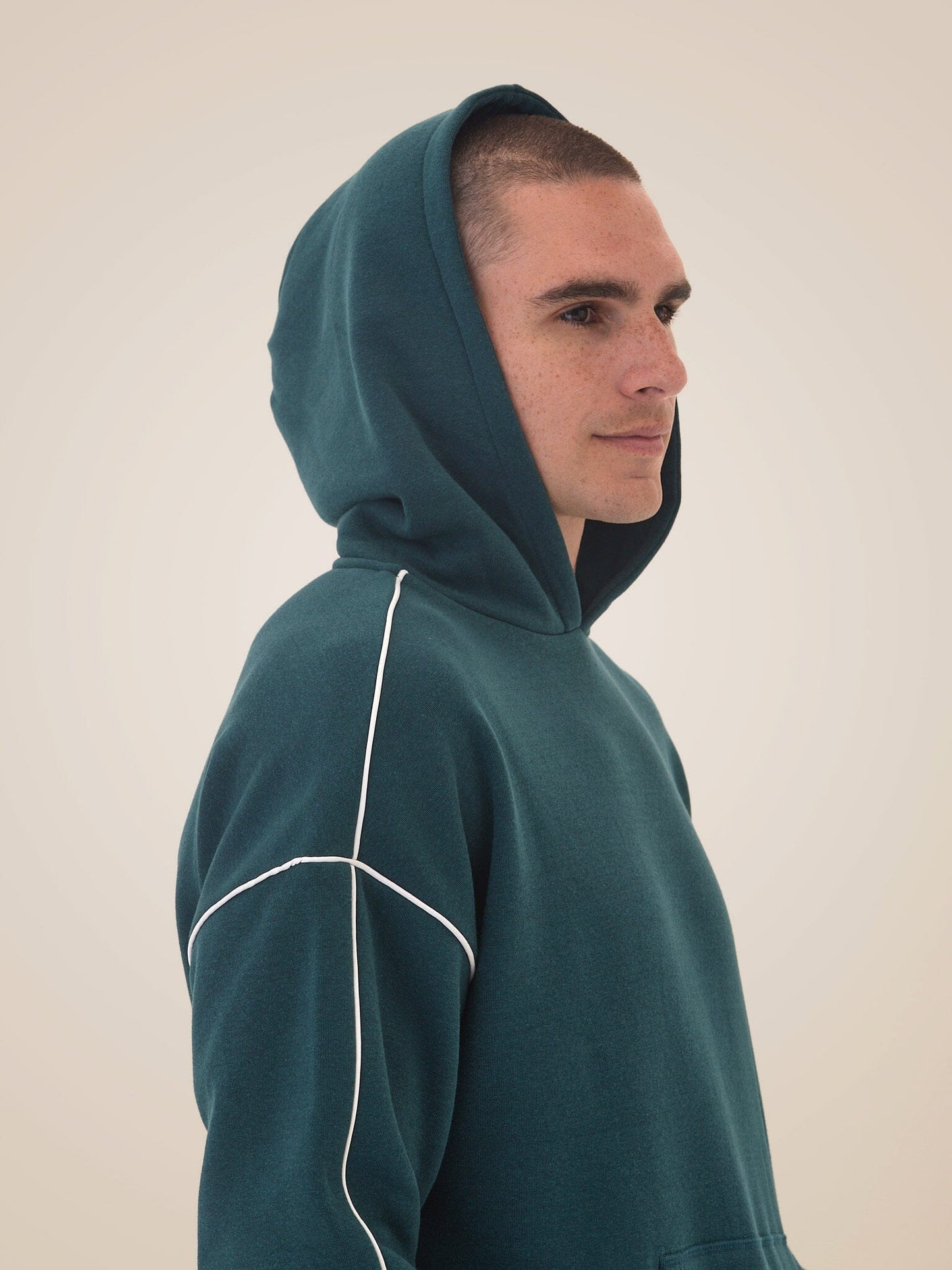 Marcel Triblend Fleece Contrast Piping Pullover Hoodie