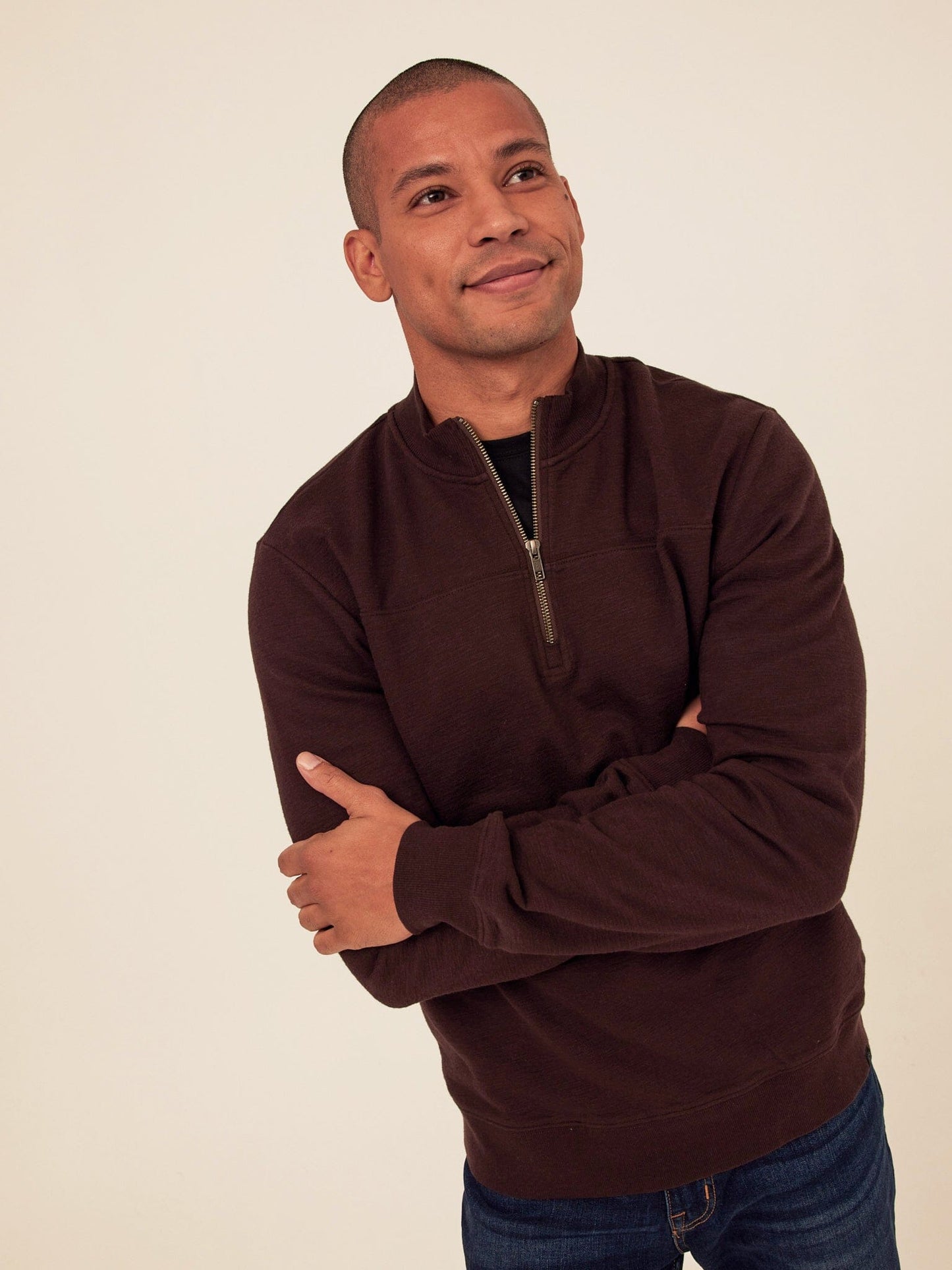 Christian Comfort Slub Terry Half Zip Pullover
