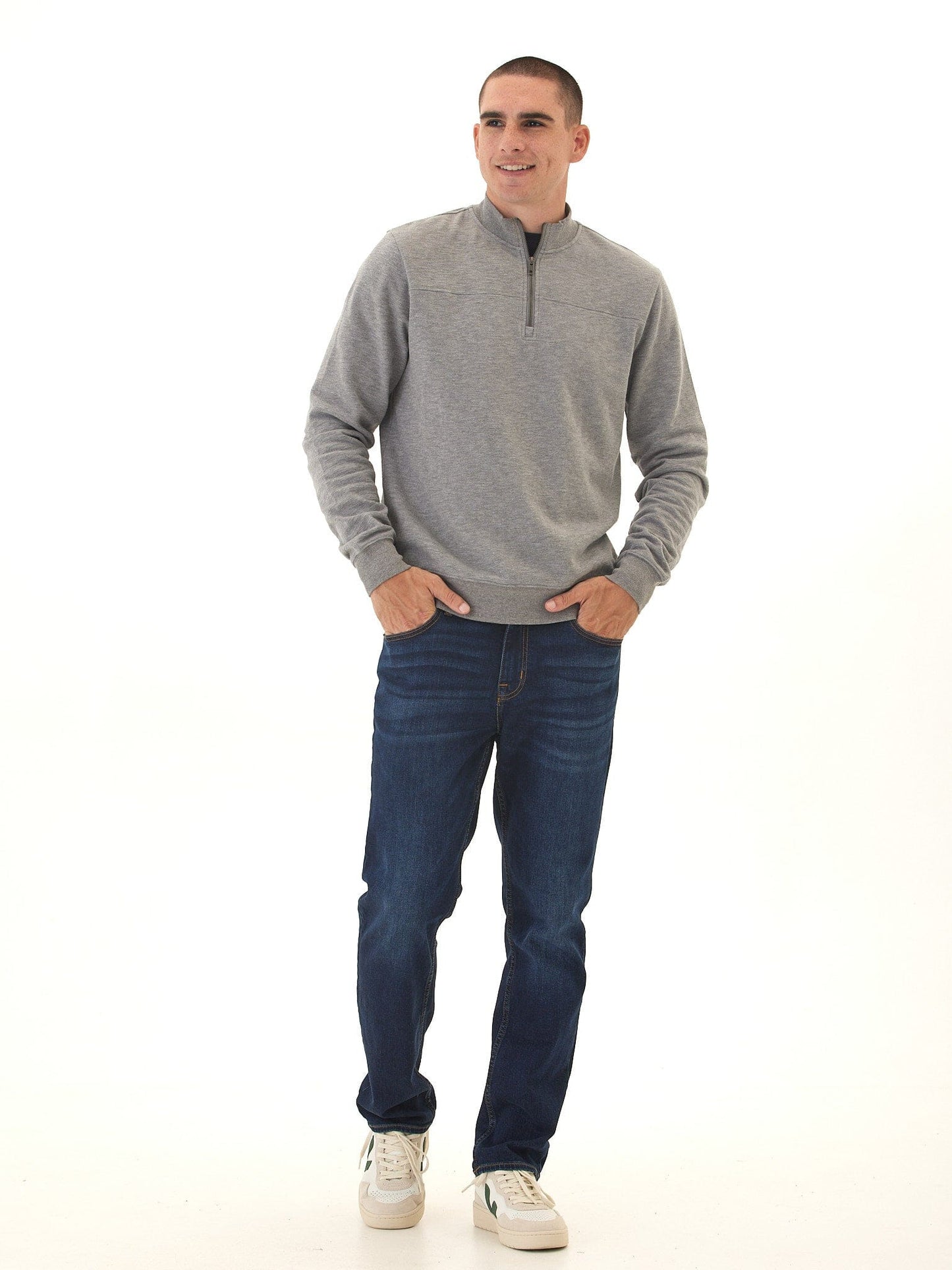 Christian Comfort Slub Terry Half Zip Pullover