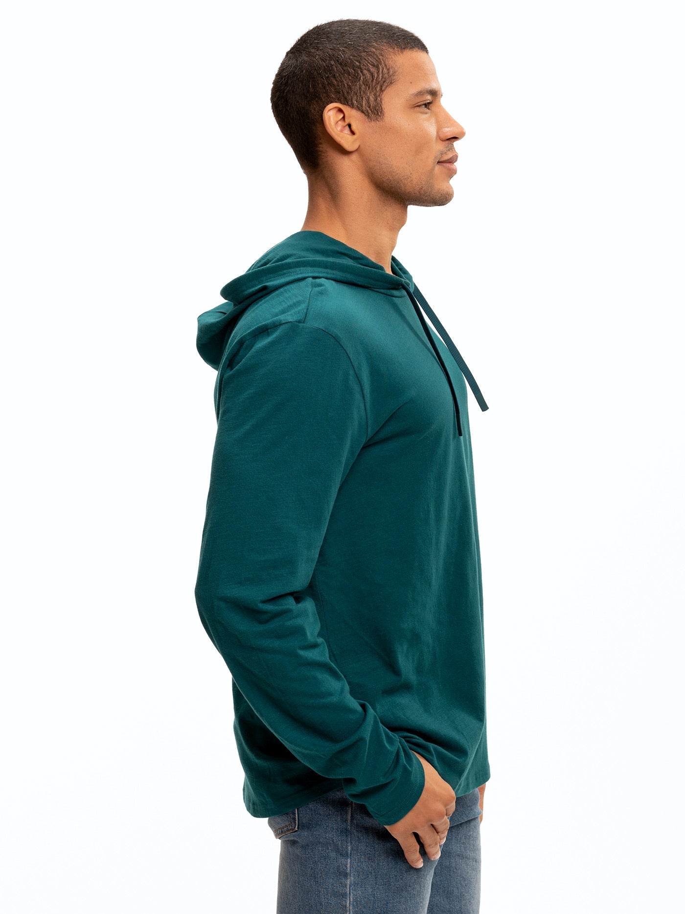 Slub Jersey Pullover Hoodie