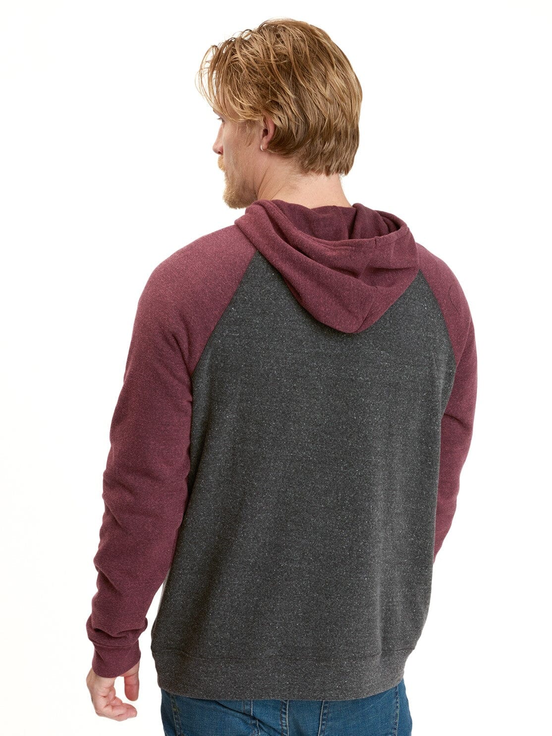 Colorblock Raglan Triblend Hoodie