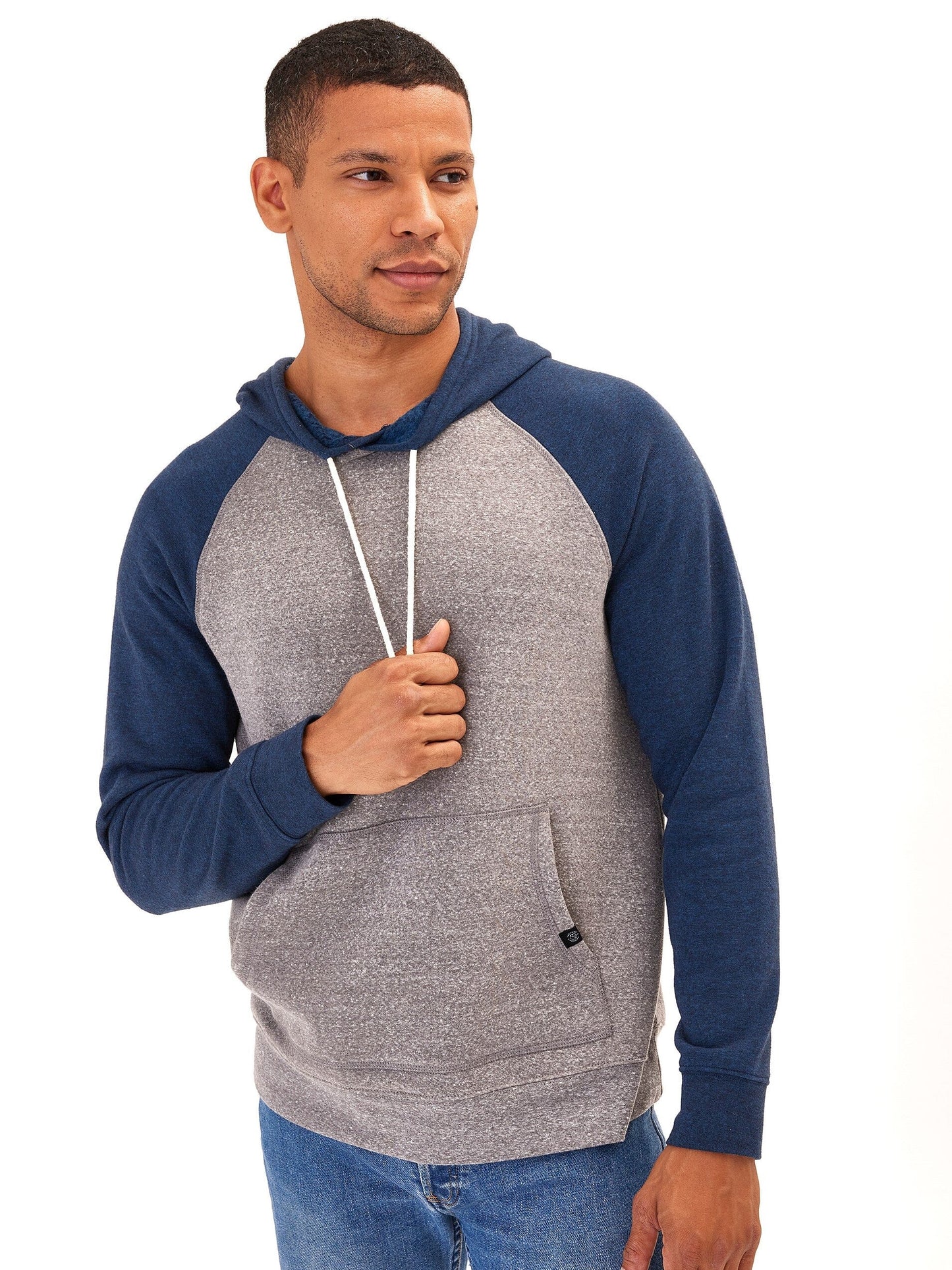 Colorblock Raglan Triblend Hoodie
