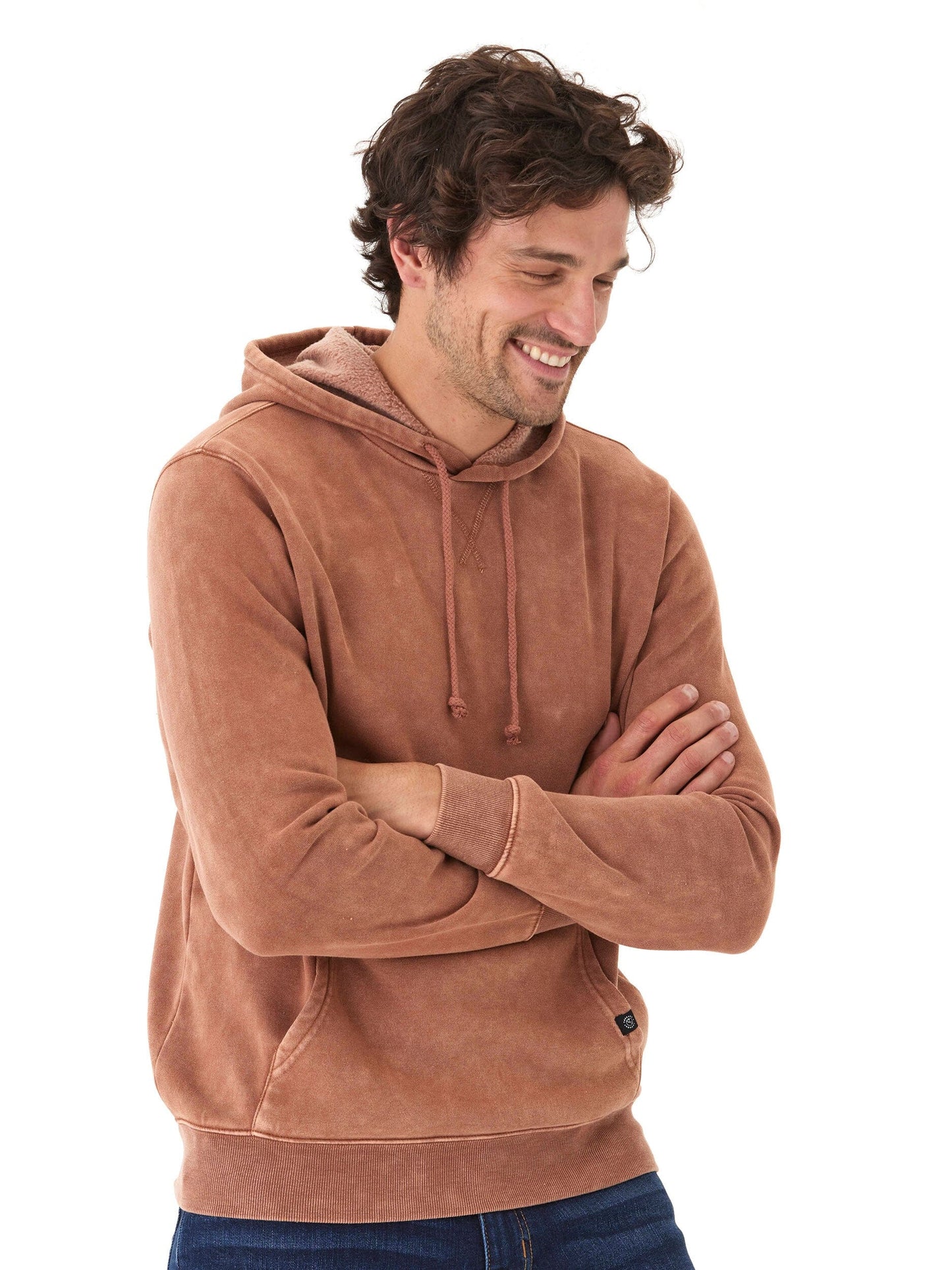 Mineral Wash Pullover Fleece Hoodie