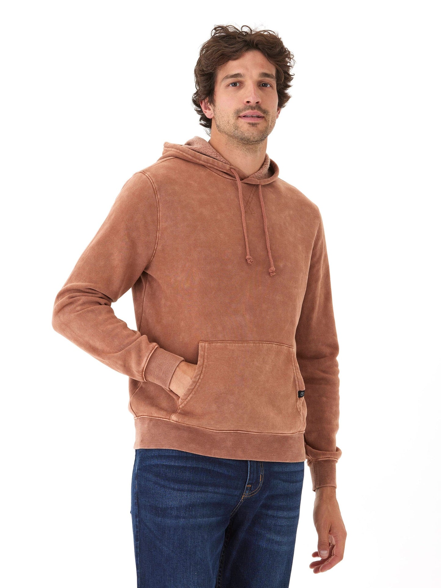 Mineral Wash Pullover Fleece Hoodie