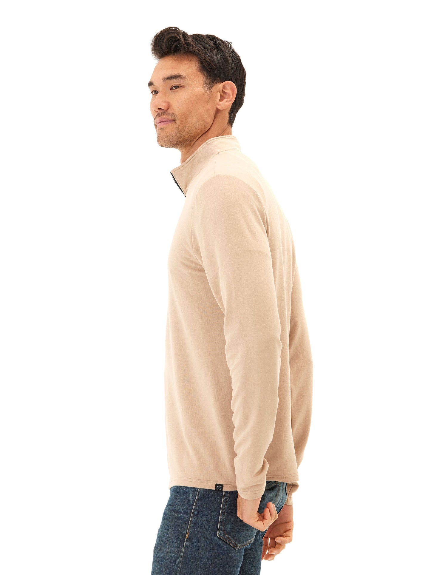 Kace Modal Terry Quarter Zip Neck
