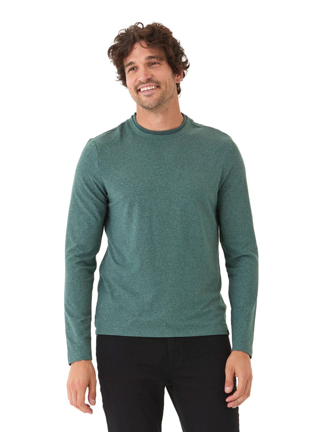 Parker Luxe Jersey Double Rib Long Sleeve Crew