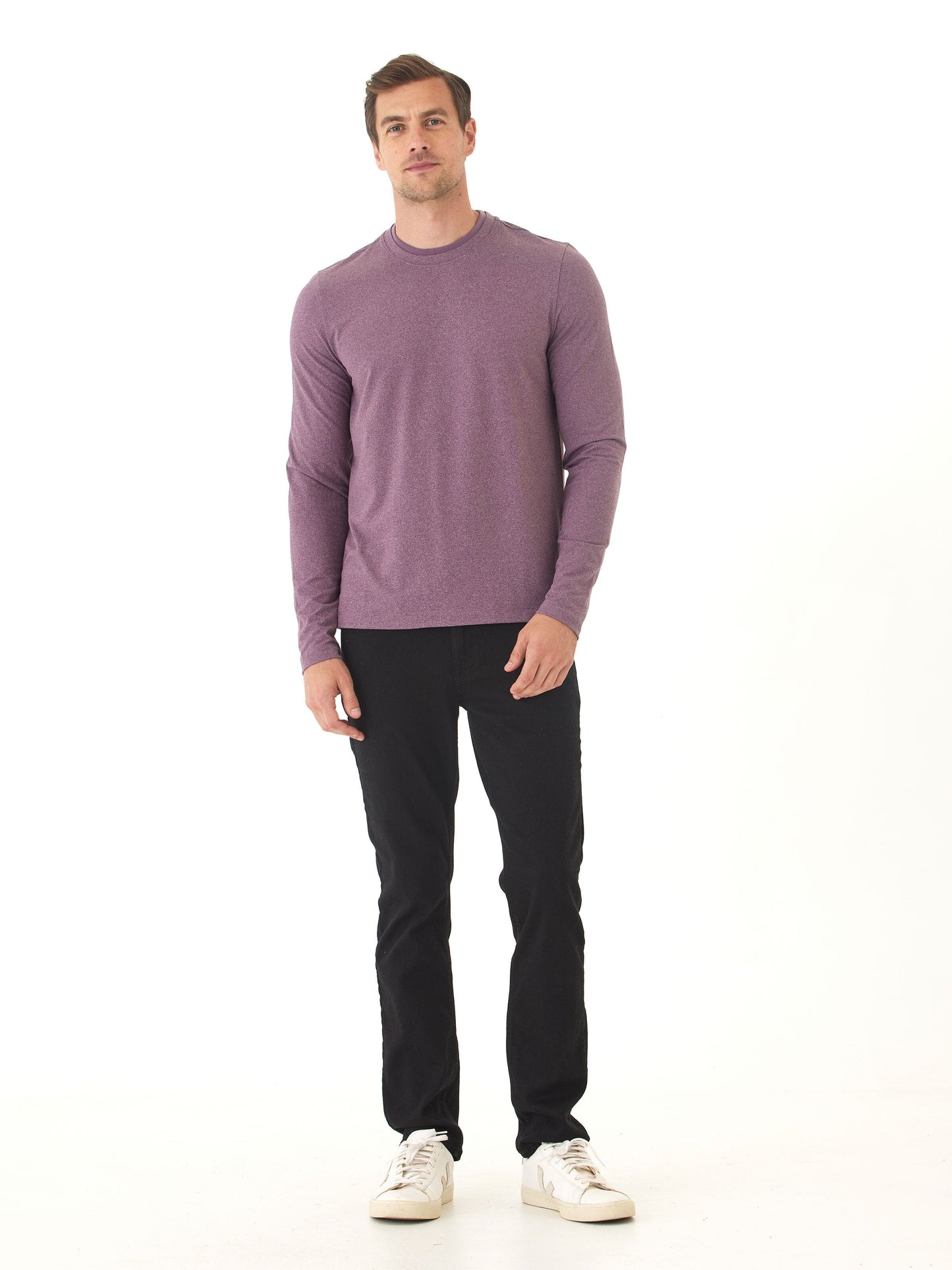 Parker Luxe Jersey Double Rib Long Sleeve Crew