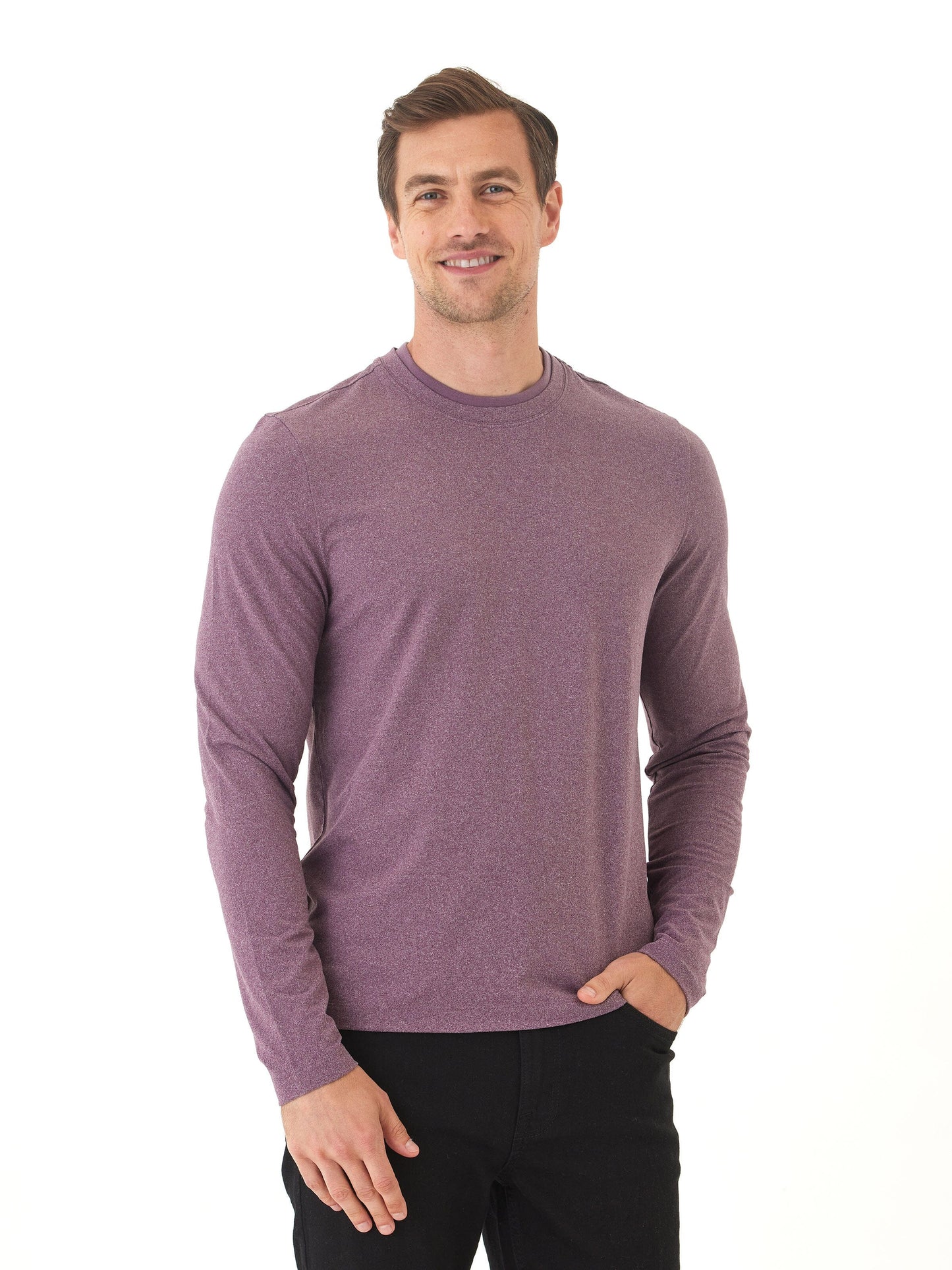 Parker Luxe Jersey Double Rib Long Sleeve Crew