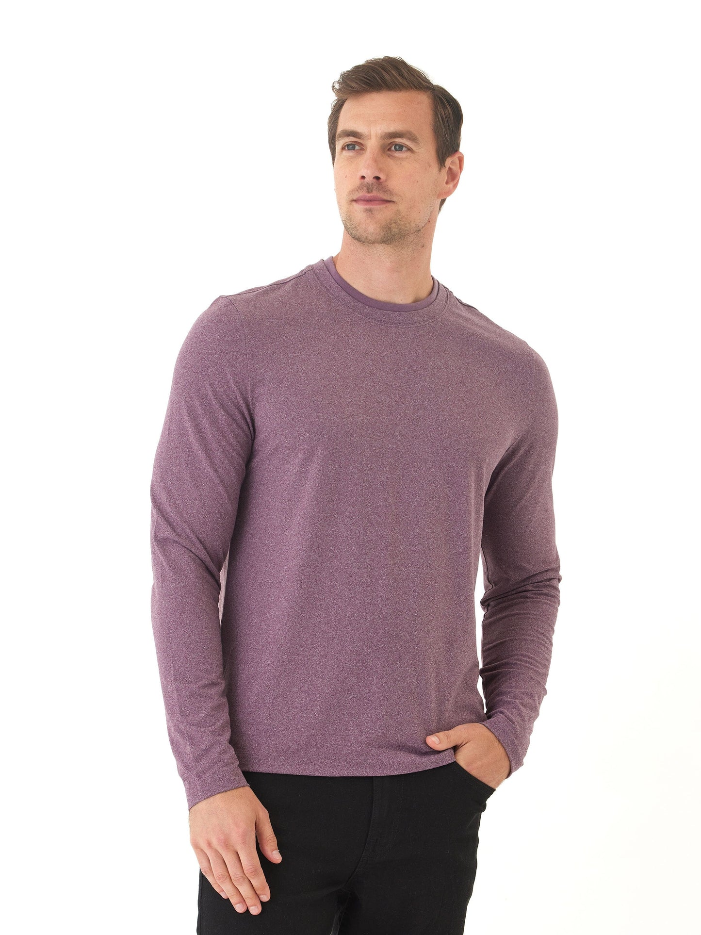 Parker Luxe Jersey Double Rib Long Sleeve Crew