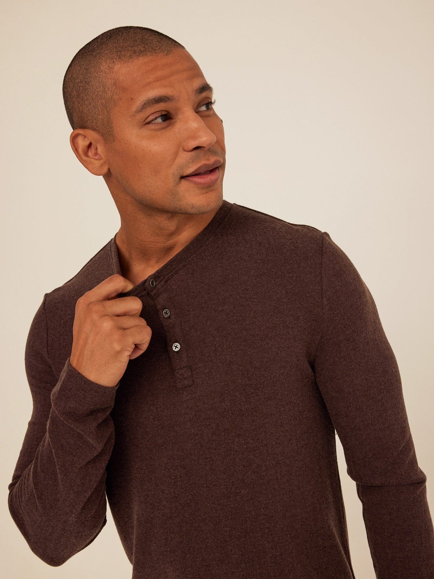 Elias Sweater Knit Long Sleeve Henley