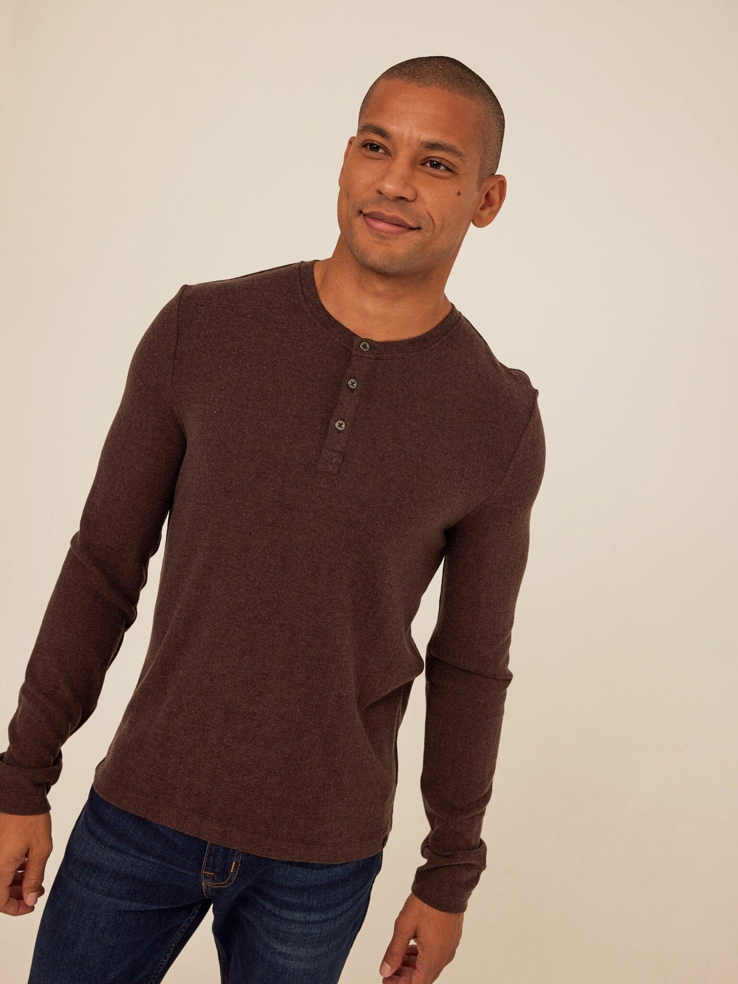 Elias Sweater Knit Long Sleeve Henley