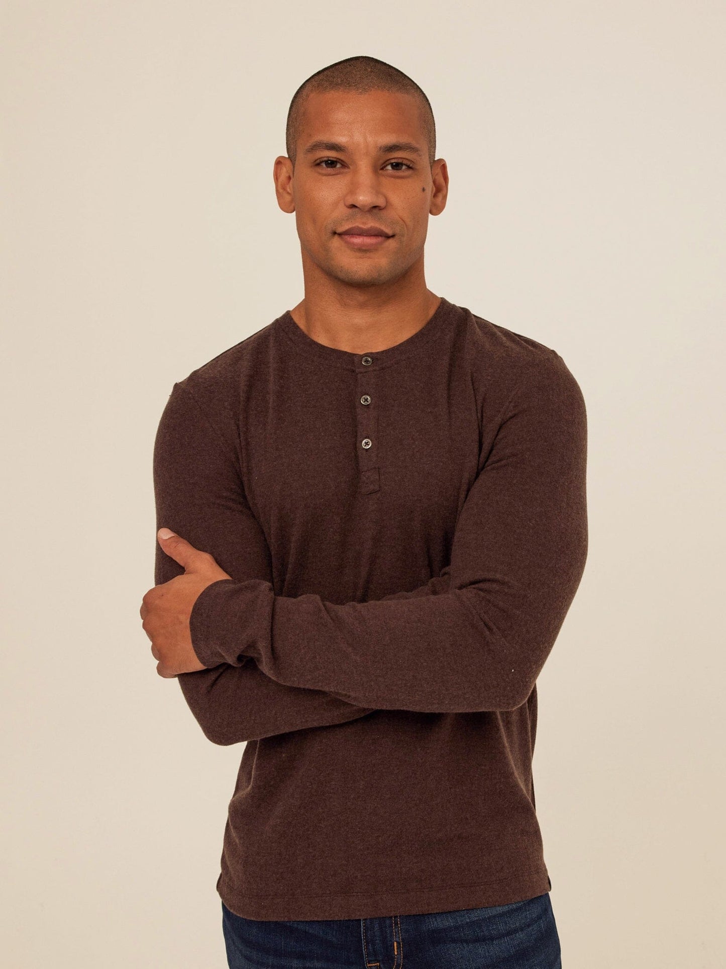 Elias Sweater Knit Long Sleeve Henley