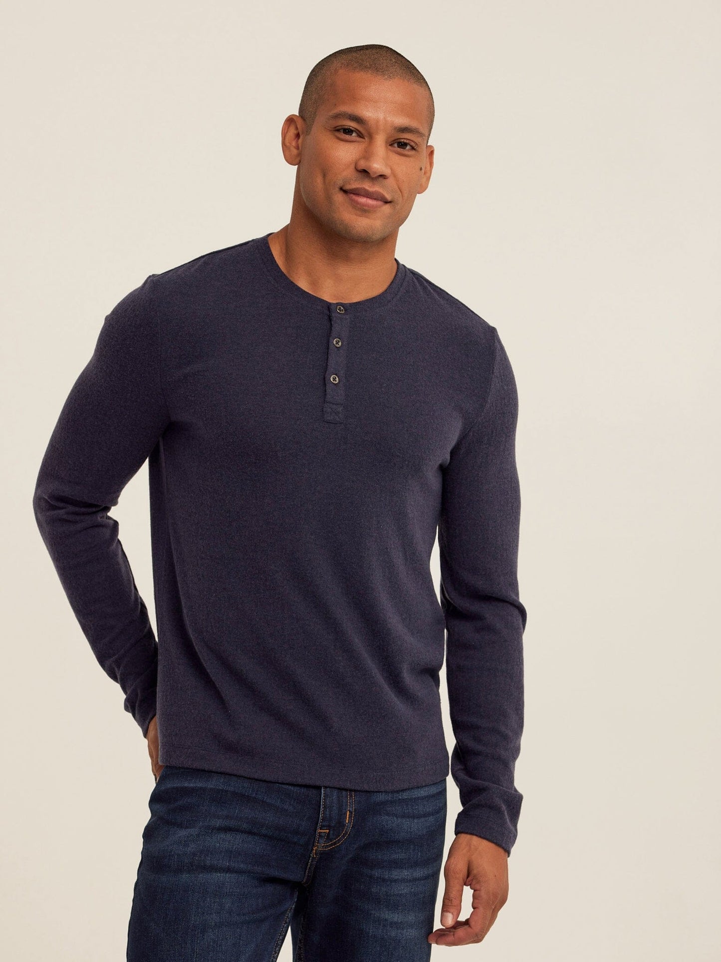 Elias Sweater Knit Long Sleeve Henley
