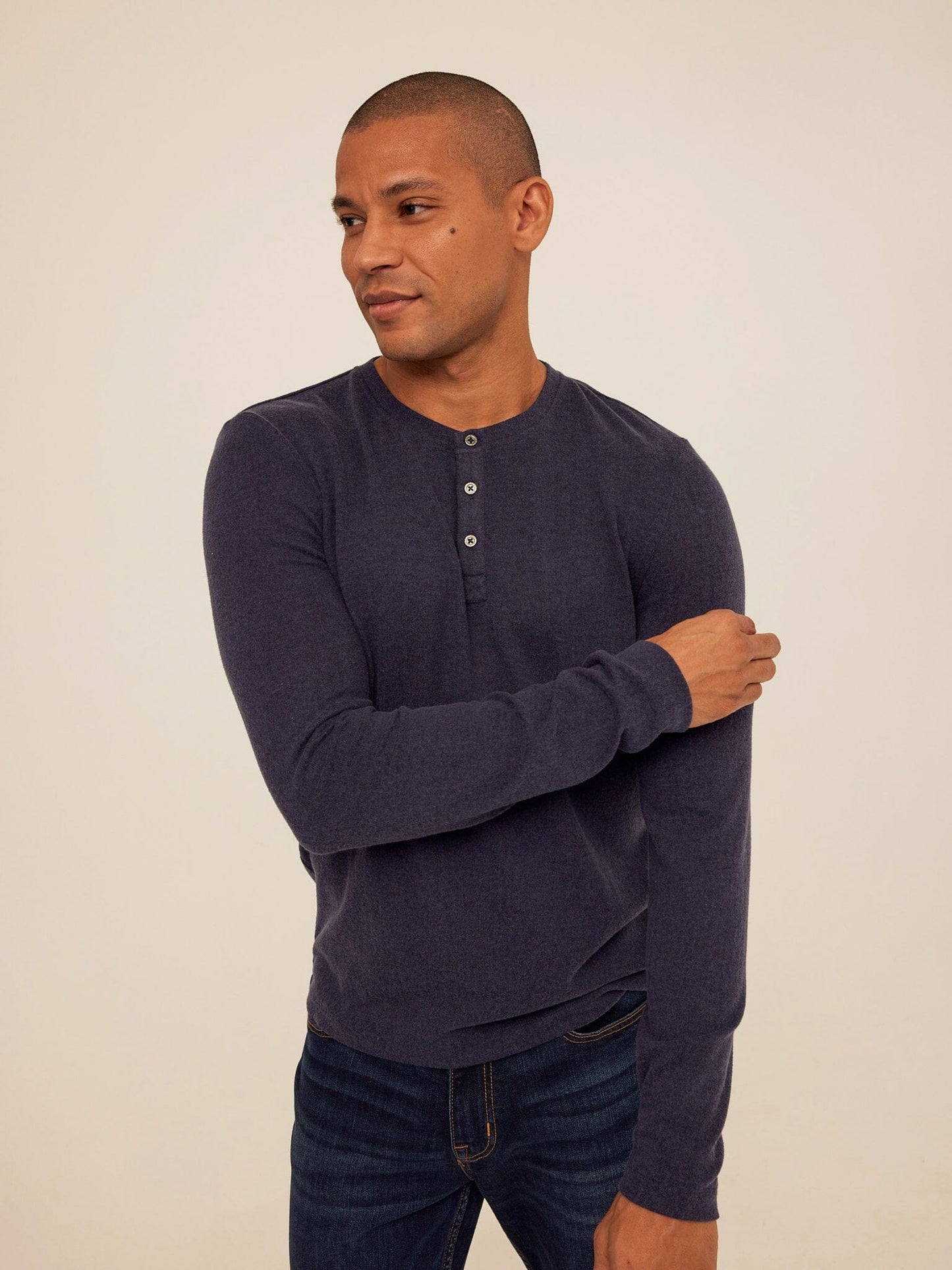 Elias Sweater Knit Long Sleeve Henley