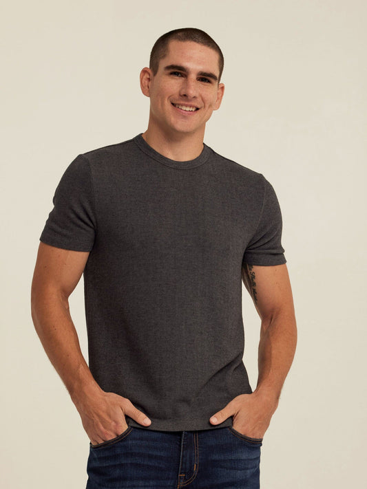 Gil Sweater Knit Short Sleeve Tee
