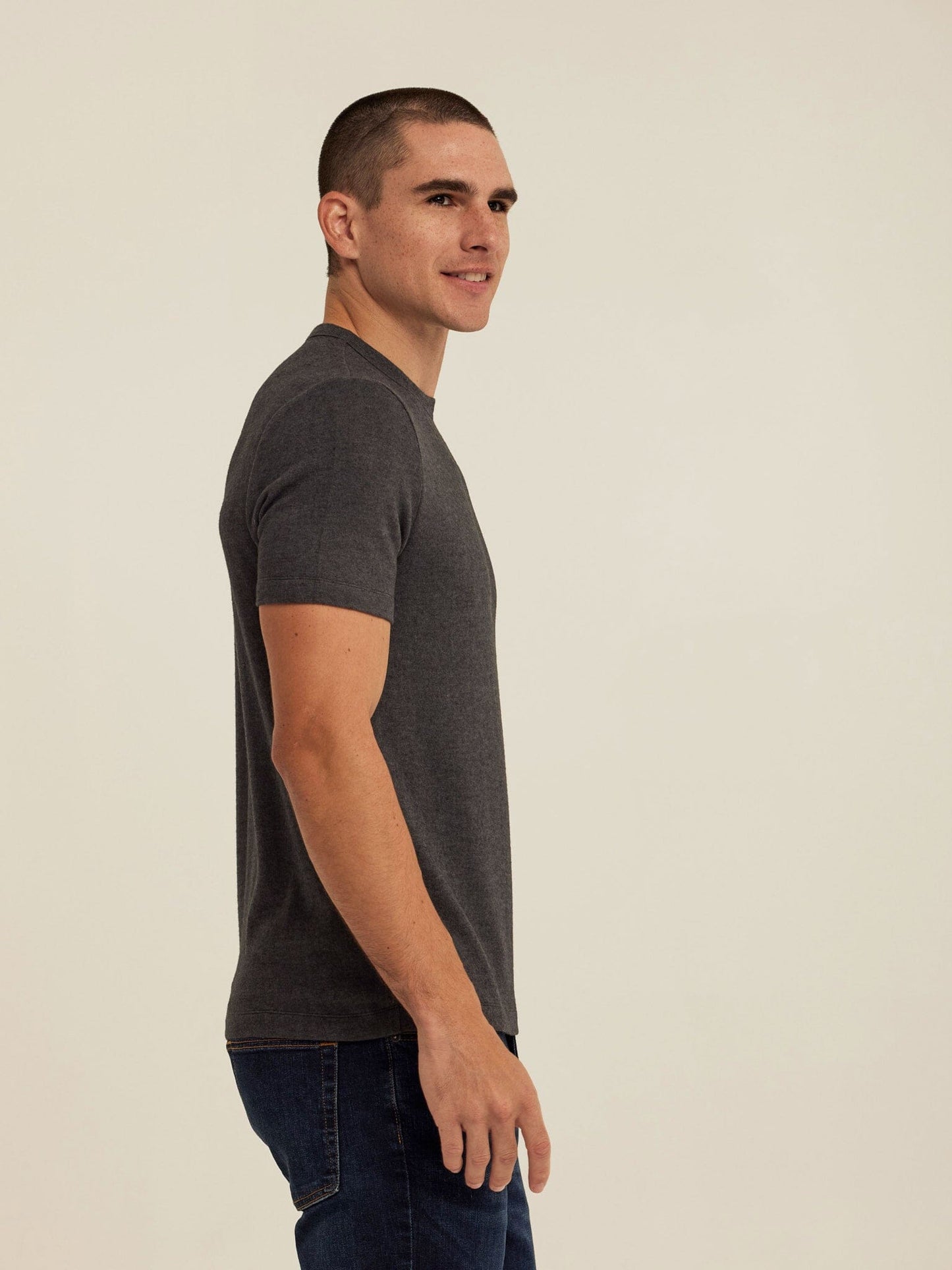 Gil Sweater Knit Short Sleeve Tee