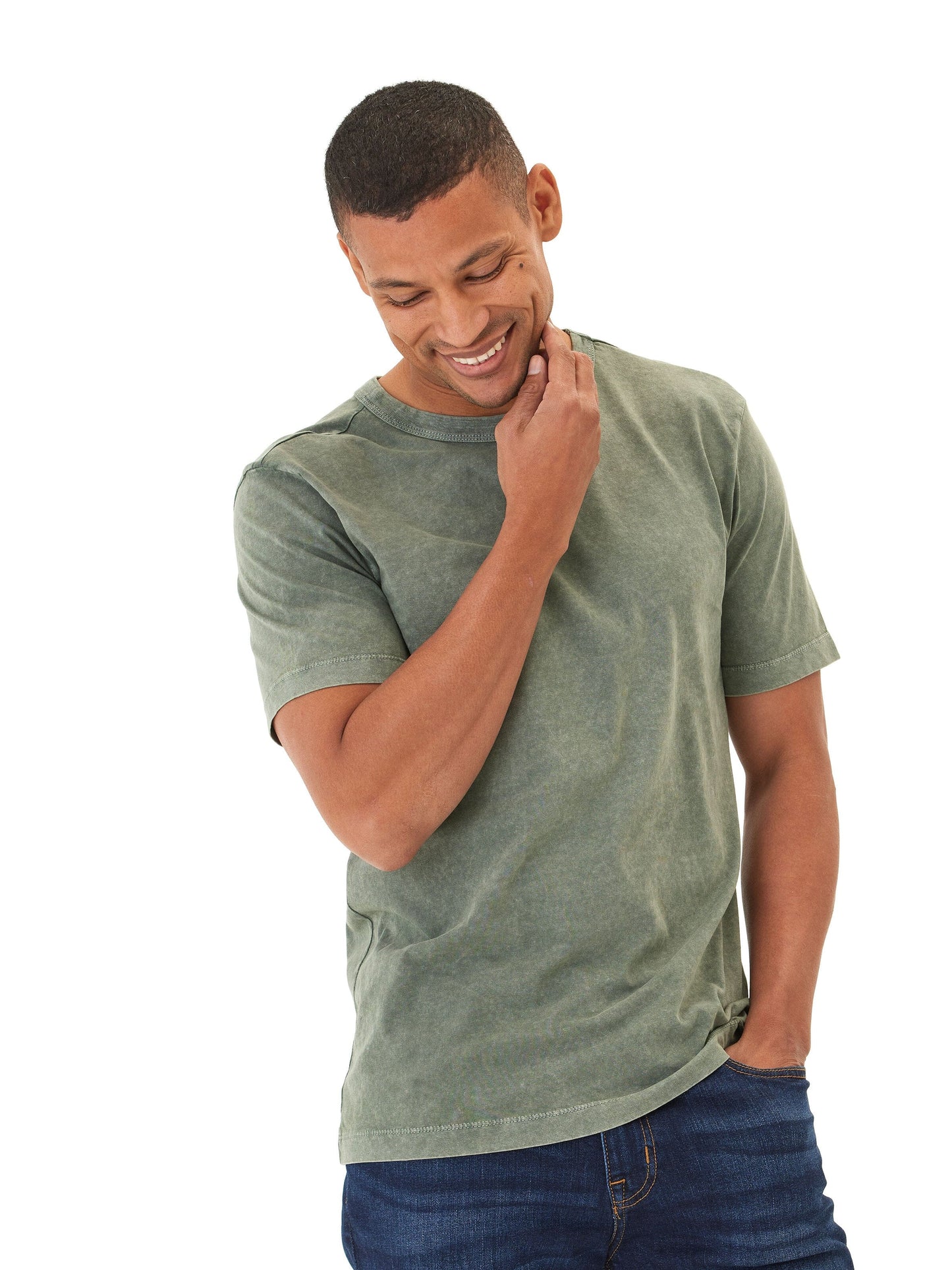Shawn Mineral Wash Eco Cotton Jersey Crew Tee