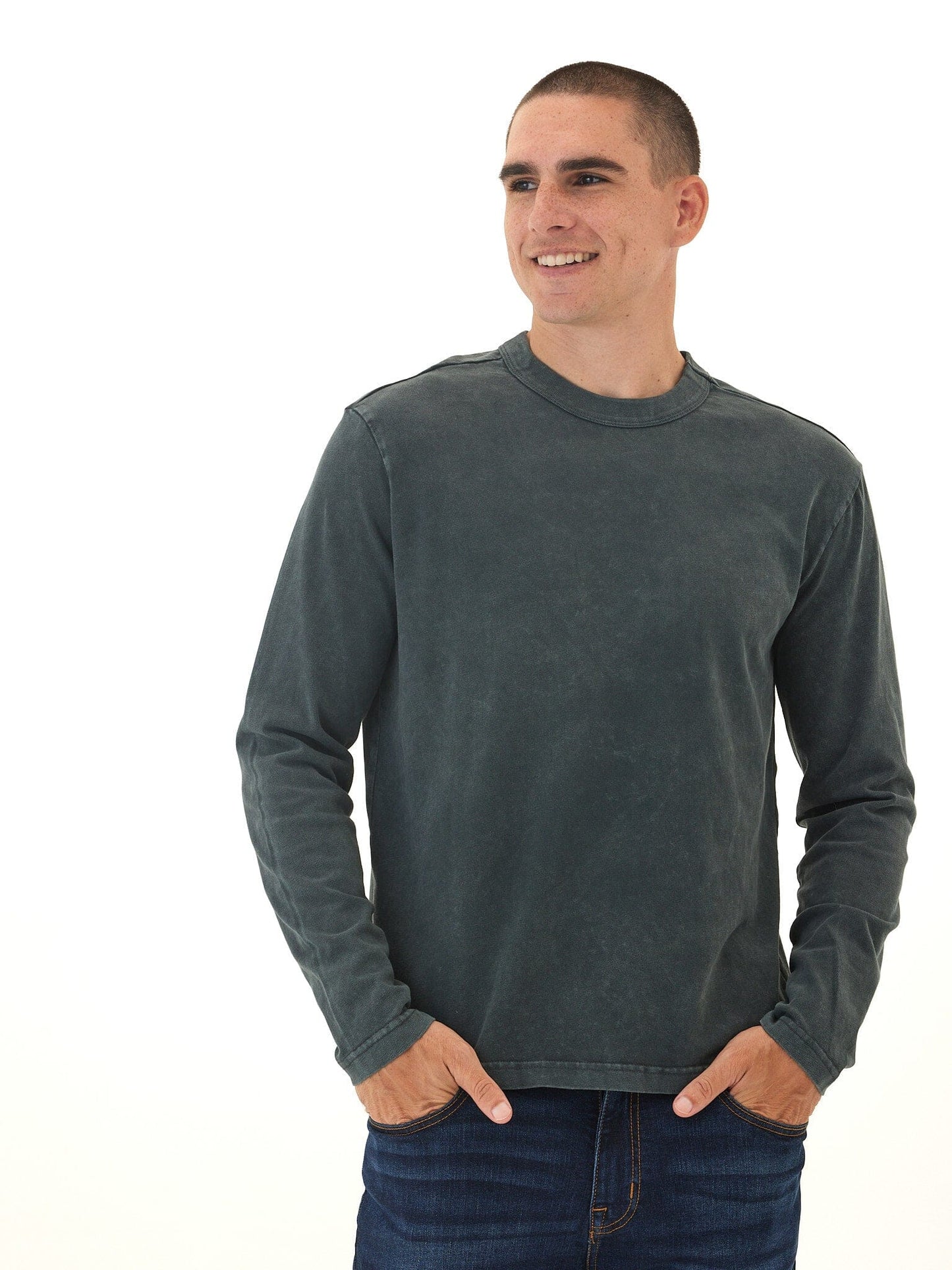 Johnny Relaxed Fit Mineral Wash Mediumweight Jersey Long Sleeve Tee